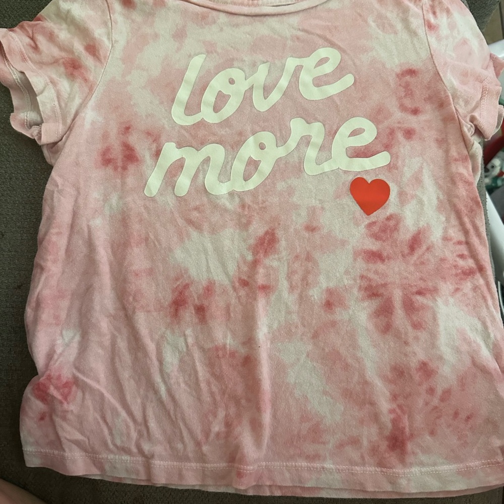 Old Navy Pink and White Tie-Dye Short Sleeve Tee